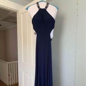 Faviana Navy Blue Prom Dress